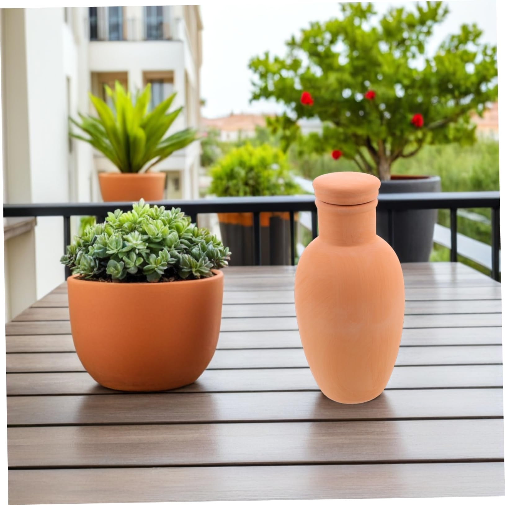 HANABASS 4pièces Système Arrosage Automatique Terre Cuite Tuteurs pour Plantes Intérieur Et Extérieur Dispositifs Arrosage pour Pots De Fleurs