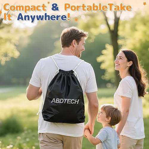 Miniatura 18 de Cama inflable de viaje para niños, colchón de aire portátil y cómodo con parachoques de seguridad de 3 lados, cama inflable para acampar y viajar