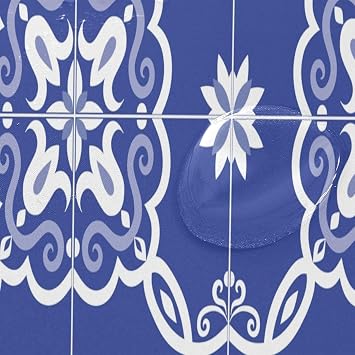 Blue Mexican Talavera Shower Curtain for Bathroom Decor 152x183 cm Waterproof Fabric Shower Curtain Liner Lightweight Cloth Shower Curtain with 12 Metal Hooks
