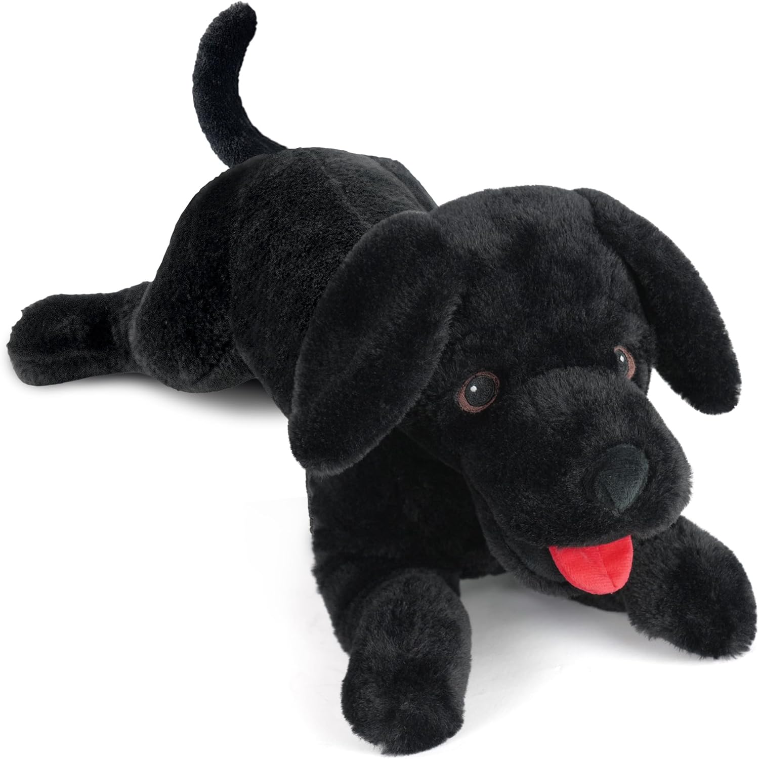 LotFancy Dog Stuffed Animal, 21 inch Black Lab Plush Dog, Realistic Stuffed Puppy Plush Toy for Kids Black 21 in