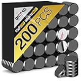 DIYMAG 200Pcs Small Rare Earth Magnets for Craft, Round Disc Magnetic with Adhesive Backing Strong Ceramic Magnet for Refrigerator Craft Hobbies Science Projects School Notice Board