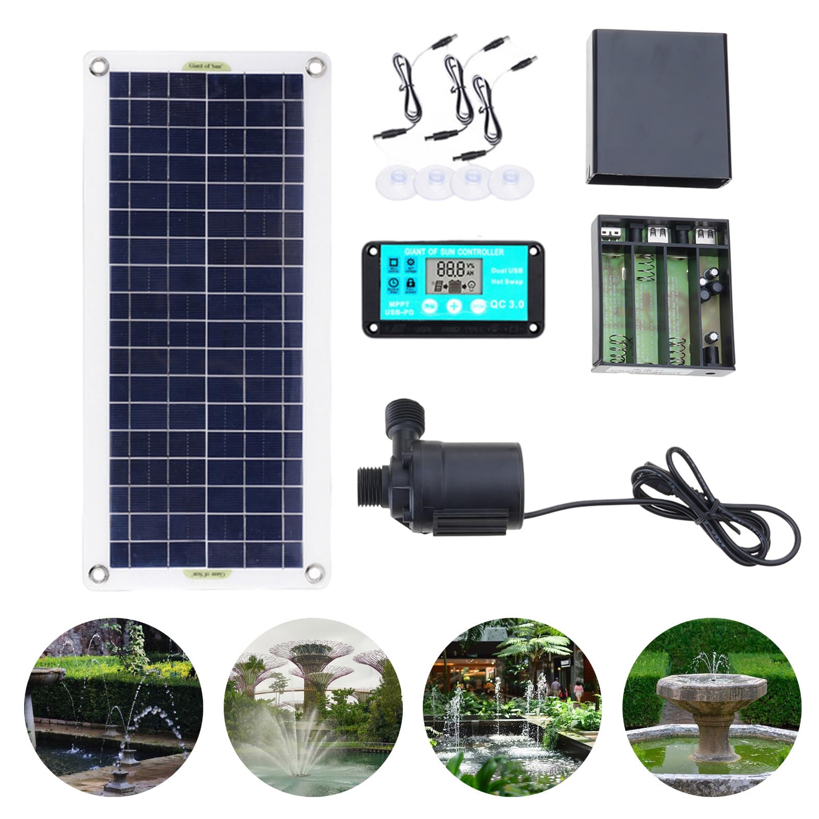 Pratica testa della pompa dell'acqua solare 100 W pannello solare basso design accessorio per laghetti di pesce cascate idroponica Power Pond