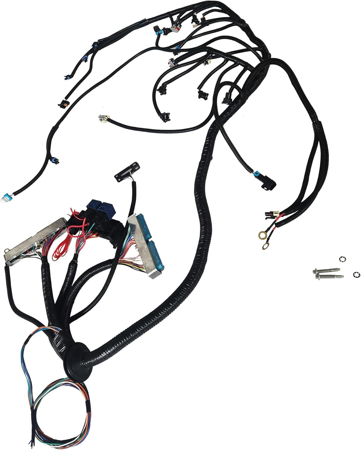 1997-2006 Corvette LS1 Standalone Wire Harness T56 4.8 5.3 6.0 w/ TH400 TH350 700R4 Manual Transmissions EV1 Fuel Injector 60A Relay for DBC Non-Electric