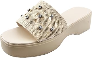 Womens Slide Sandals Plantar Fasciitis Arch Support Shoes Slip On Open Toe Thick Cushion Slippers Boho Beach Sandal Summer Walking Sandals Comfortable Casual Shoes Yoga Mat Shoe