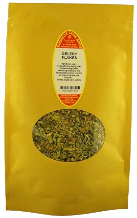 Marshalls Creek Spices CELERY FLAKES 3 oz. Kraft Stand Up Pouch ECO Friendly Recyclable Mailer