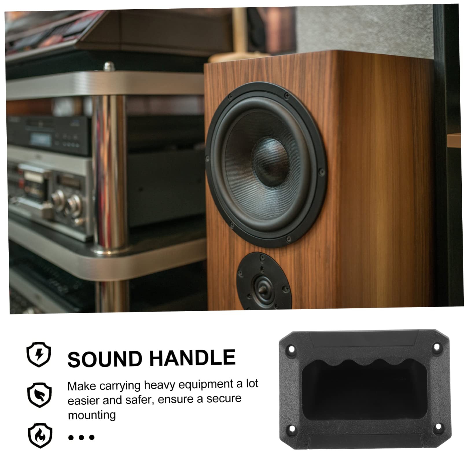 DOITOOL Maniglia di Ricambio per Altoparlante in Abs 8 Pezzi Impugnatura Comoda per Trasporto Cabinet Audio e Custodia Strumenti