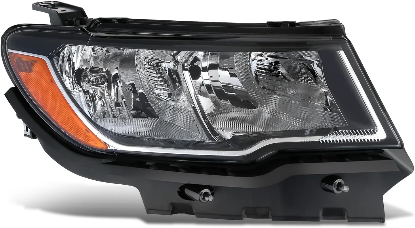 DNA MOTORING OE Style Front Right Headlight Compatible With Jeep Compass 2017-2021, CH2503295, OEM-HL-0328-R
