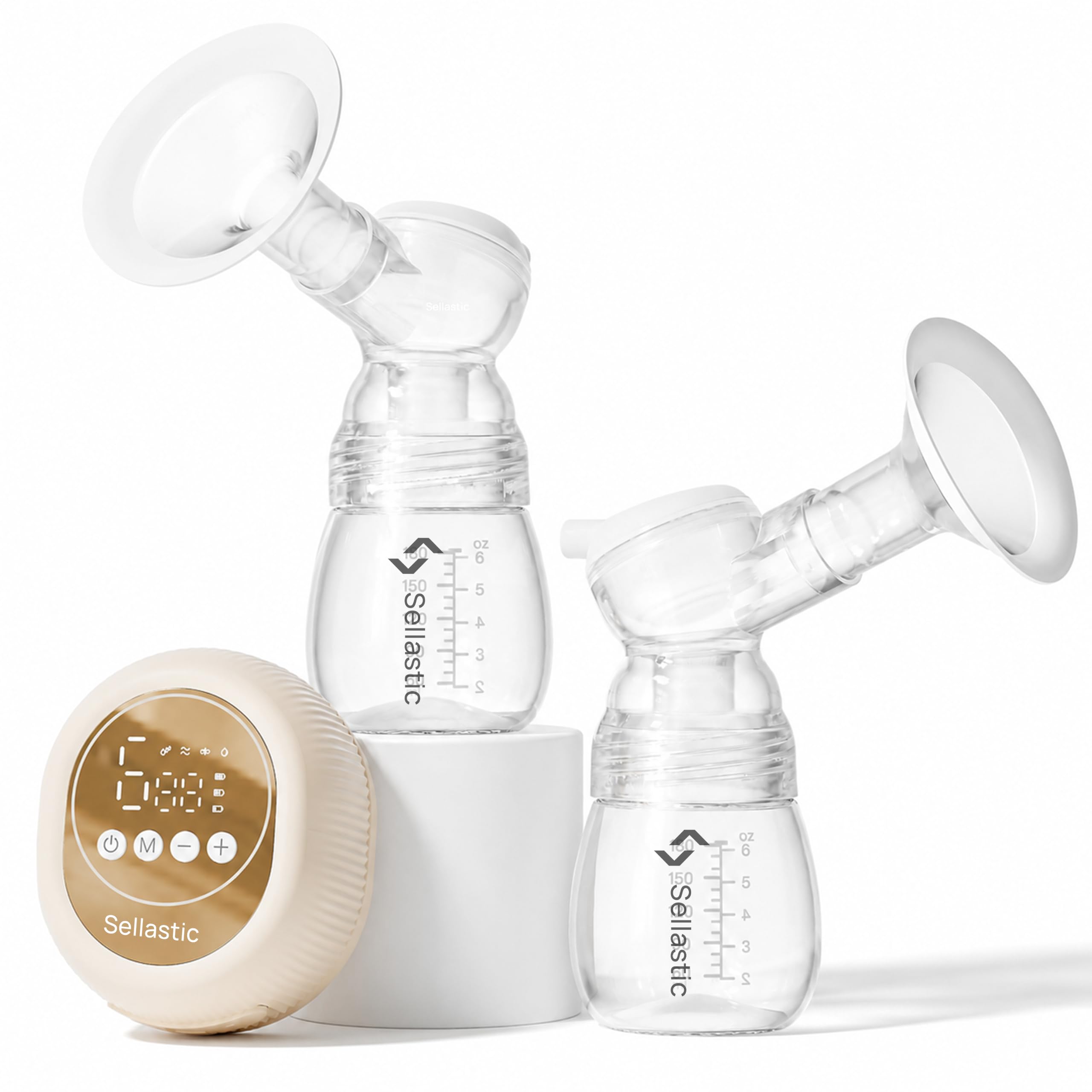 Sellastic Double Electric Breast Pump for Mothers, 4 Modes (Massage, Stimulation, Expression), Painless & Super Quiet, BPA Free, Type-C Rechargeable Portable Breast Milk Pump with LED Display-image-23