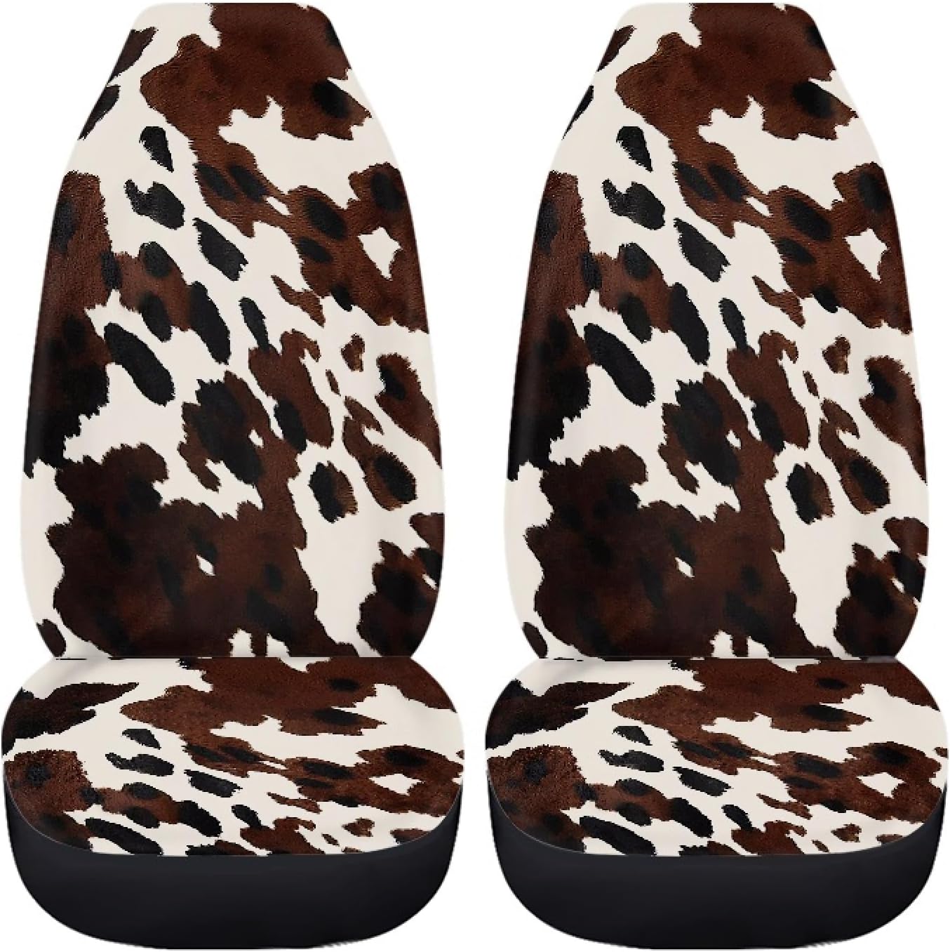 Wanyint Cows Print Car Seat Cover Full Set of 2pc Breathable Front Seat Cover Protector Auto Interior Accessories for Travel Vacation Outdoor