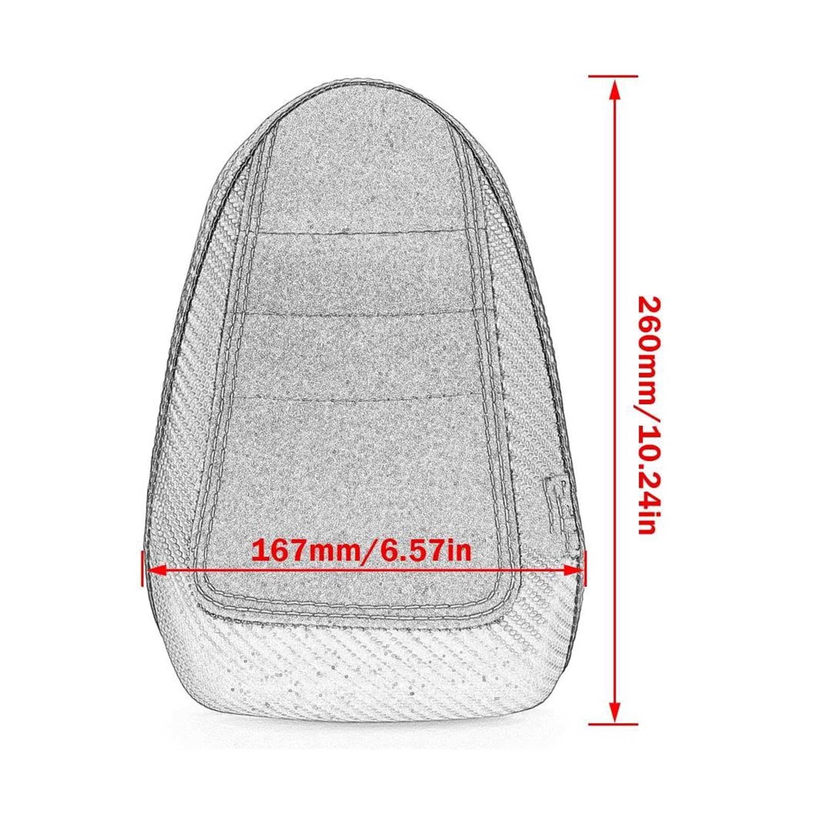 Asiento del Pasajero del Cojín Trasero De La Motocicleta