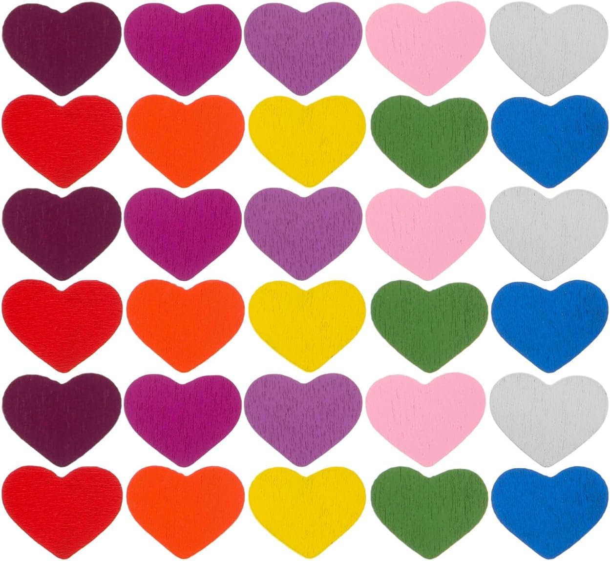 100pcs Colored Wooden Love Hearts for DIY Crafts, Small Heart Wood Shapes for Wedding Decor, Valentine’s Day Decorations, Eco-Friendly Kids Craft Supplies, Perfect for Scrapbook & Home Decor image 3