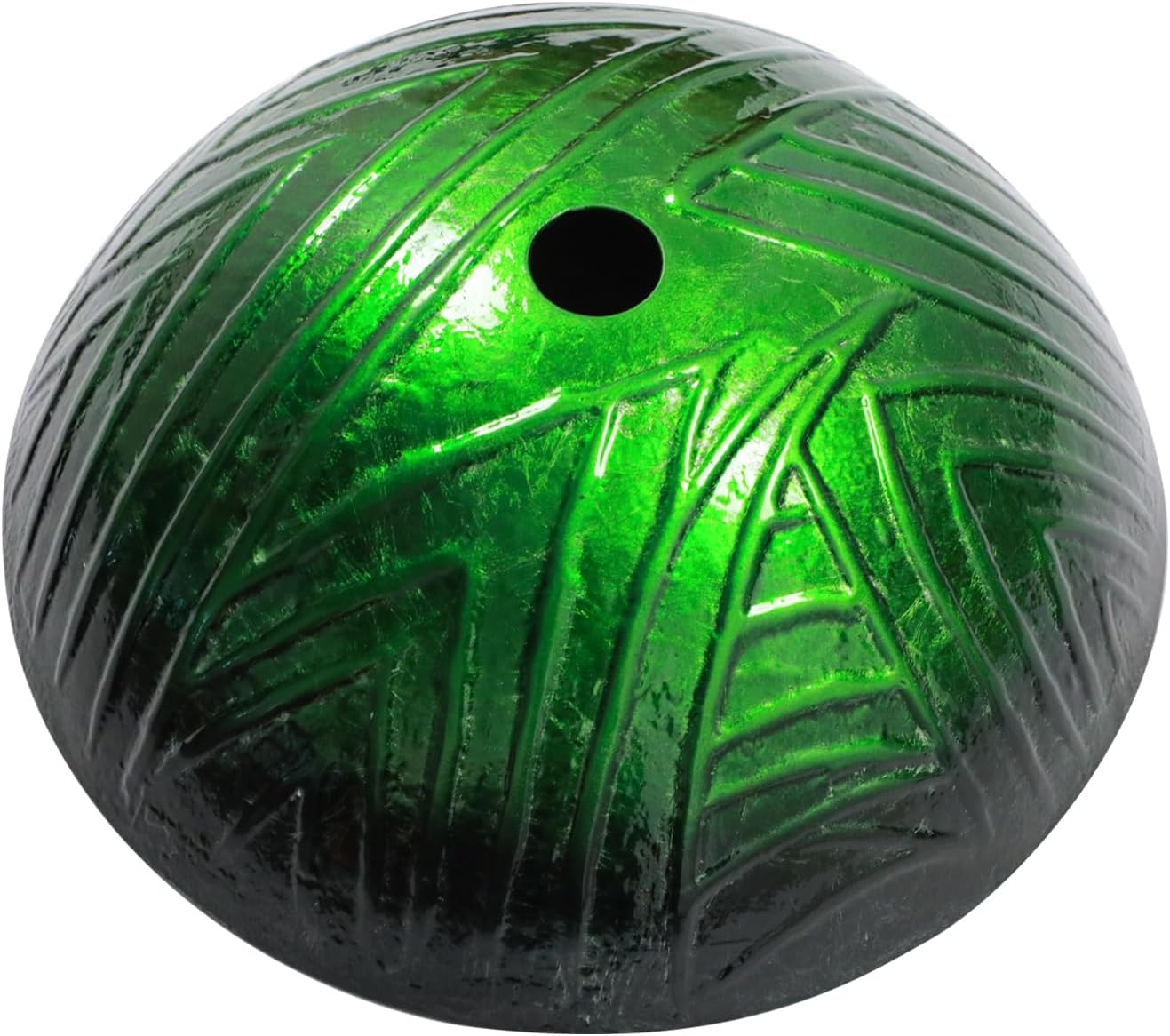 Small Bathroom Sink 17" Green Glass Vessel Sink With Faucet And Drain Combo Modern Round Shape Artistic Basin Bathroom Vessel Sink Above Counter Small 5" Deep Sinks LOF-BL33556