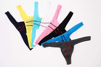 Mens Ice Silk Thongs Low Rise T-Back Bikini Briefs Underwear