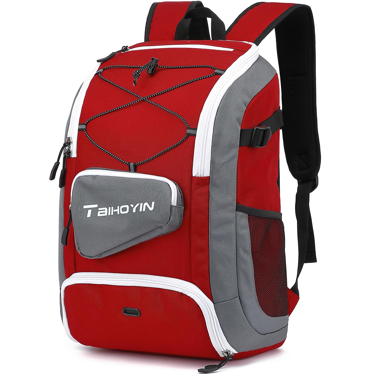 TAIHOYIN Gym Backpack for Men Women with Shoes Compartment & Wet Pocket 30L Travel Laptop Rucksack Waterproof Casual Daypacks Sports Duffel Bag for Swimming Yoga, Red