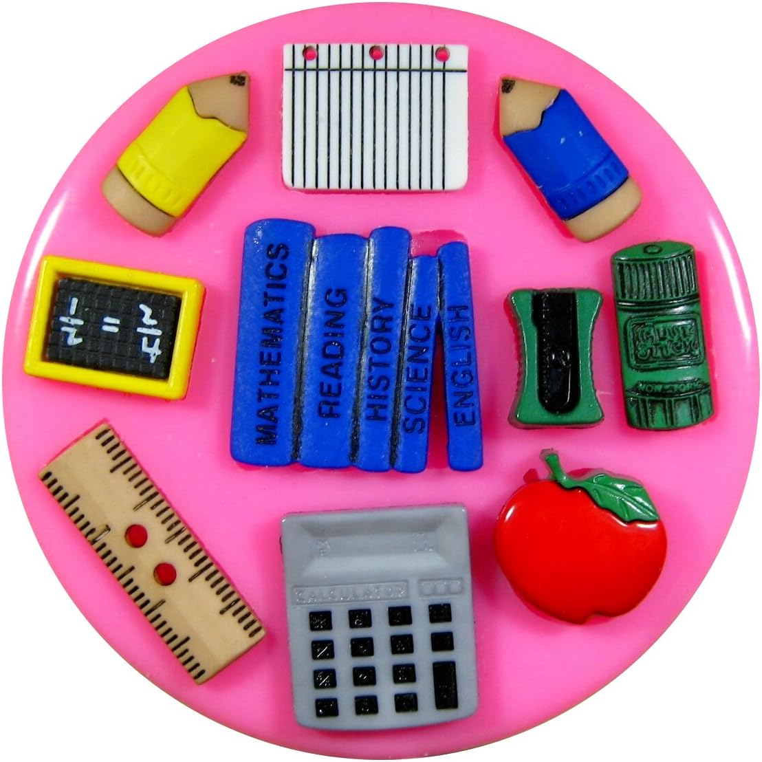 Back to School Teacher Student Graduation Silicone Mould Mold for Cake Decorating Cake Cupcake Toppers Icing Sugarcraft Tool by Fairie Blessings