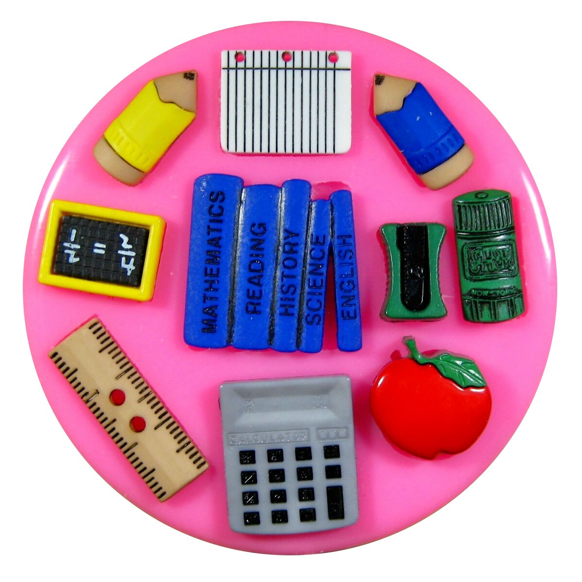 Back to School Teacher Student Graduation Silicone Mould Mold for Cake Decorating Cake Cupcake Toppers Icing Sugarcraft Tool by Fairie Blessings