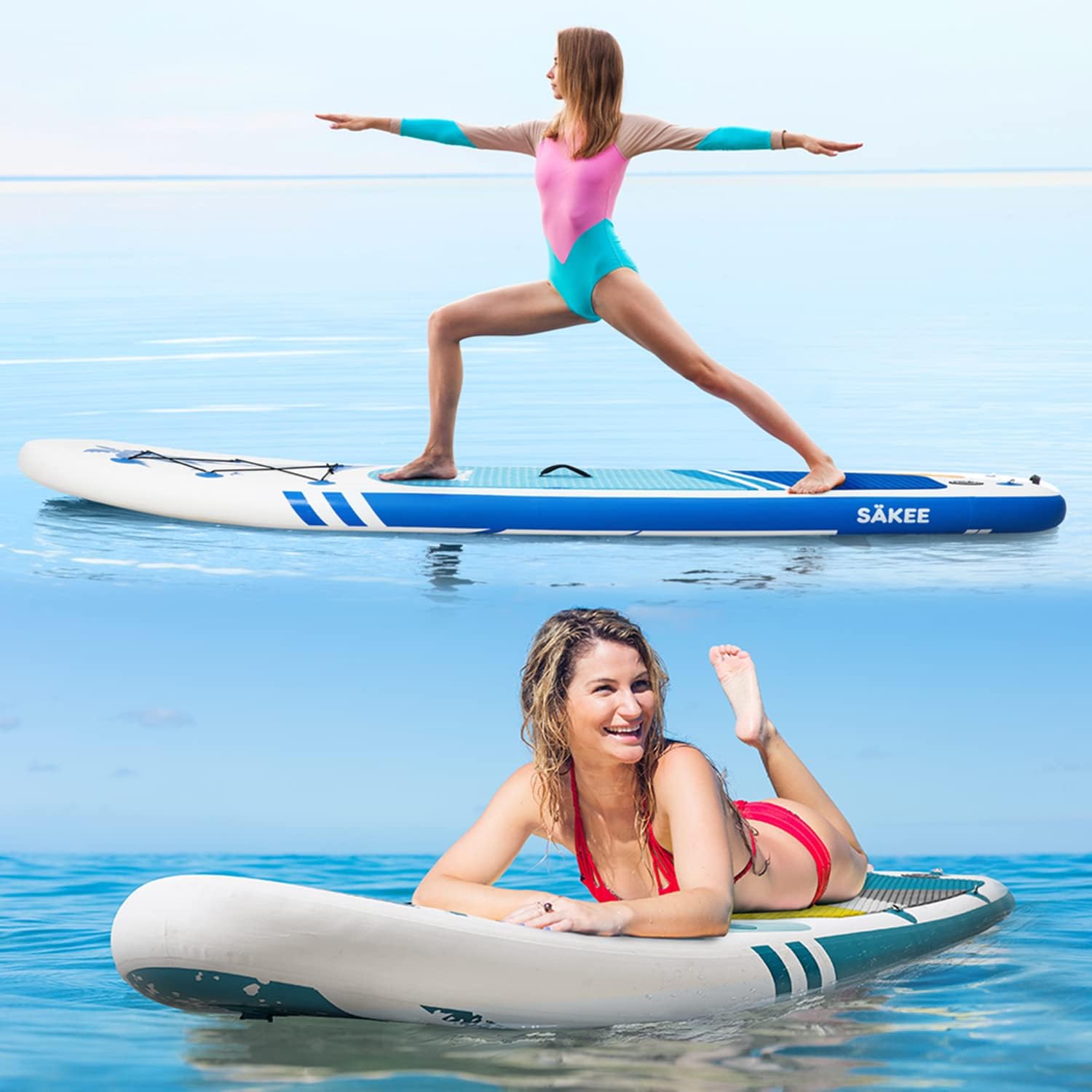 SÄKEE Inflatable Stand Up Paddle Boards with Premium SUP Accessories, Fit for Adults & Youth at All Levels, Traveling Board for Surfing
