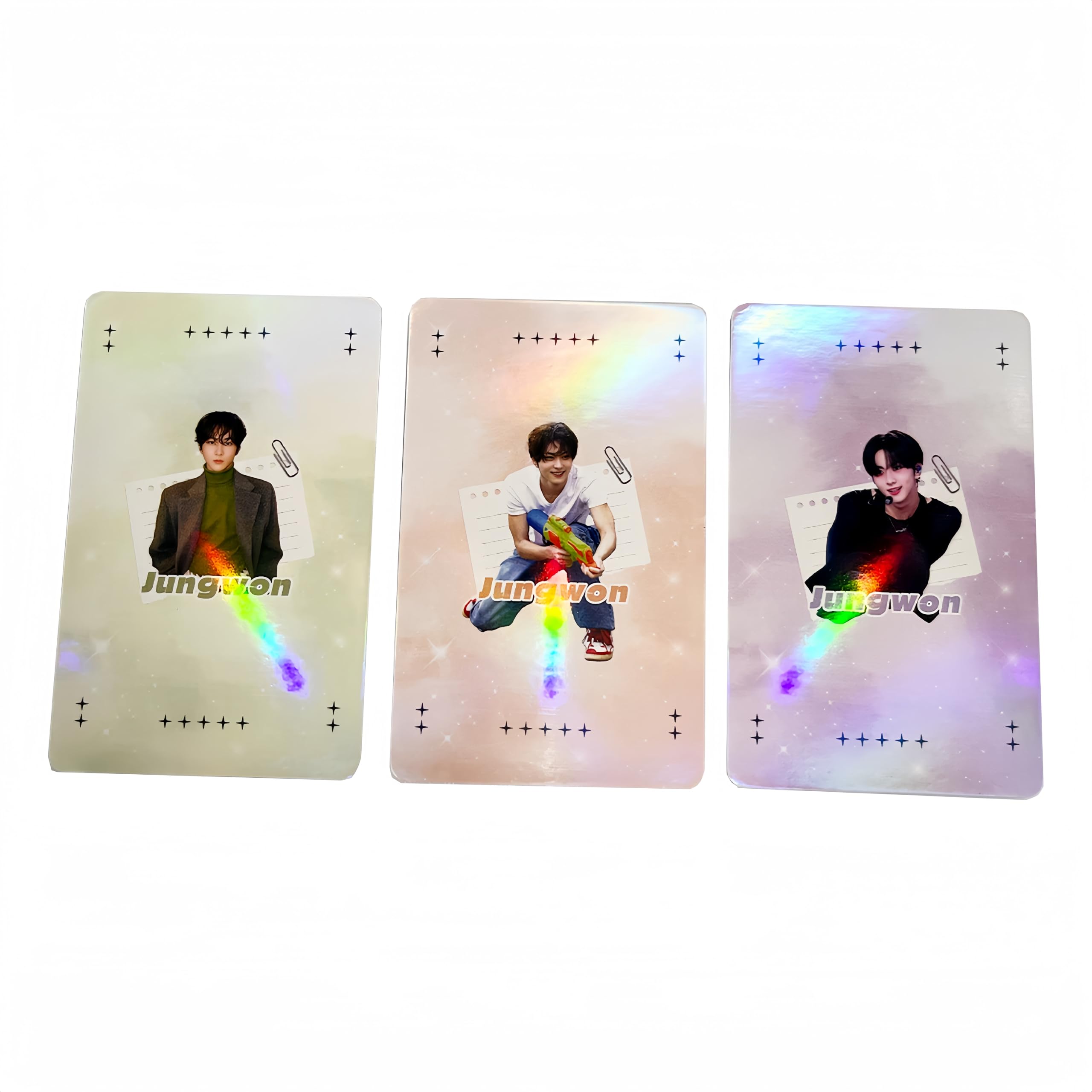 FOURBOM Jungwon Laser Cards 50Pcs ENHYPEN Jungwon Lomo Cards KPOP
