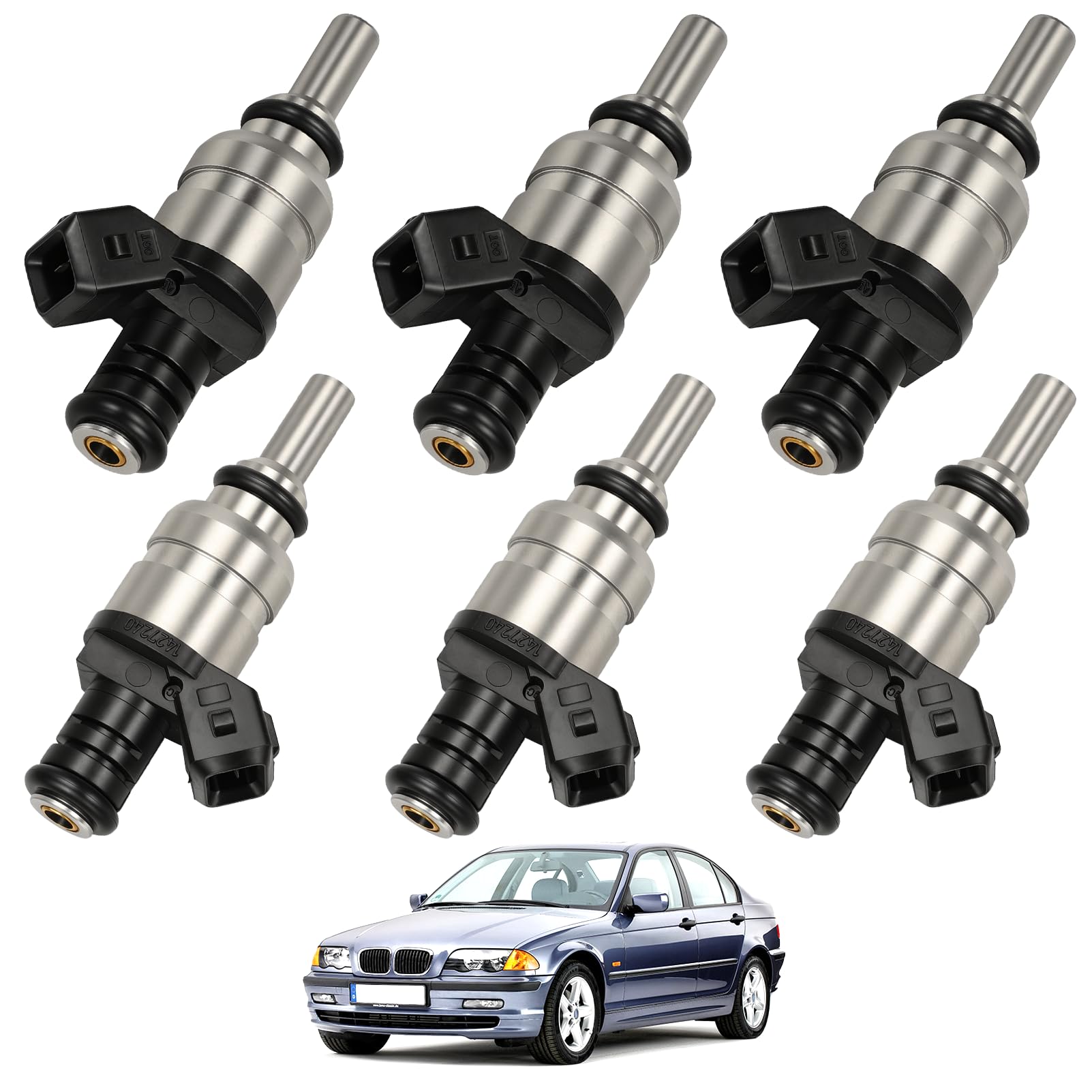 6 x Iniettori Benzina a Compatibili con BMW Serie 3 Cabriolet E46 1427240 Serie 5 E39, E60, Serie 7 E38, X3 E83, Z3, Z4 Rcambio A2C59511971