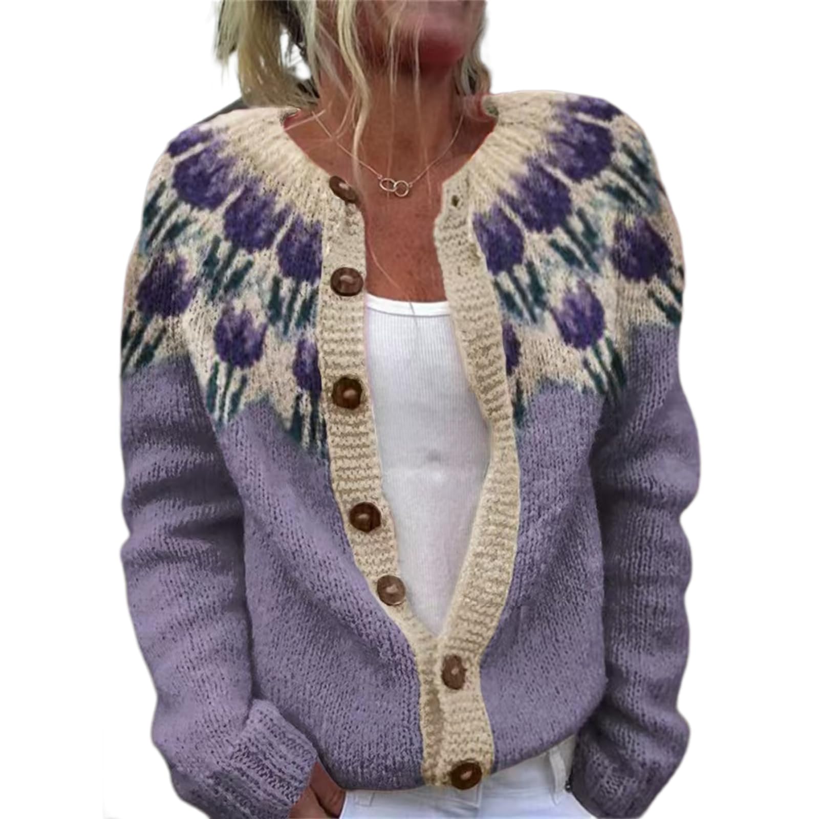 Cable Knit Cardigan Sweaters for Women 2025 Graphic Long Sleeve Open Front Button Down Casual Cute Outwear