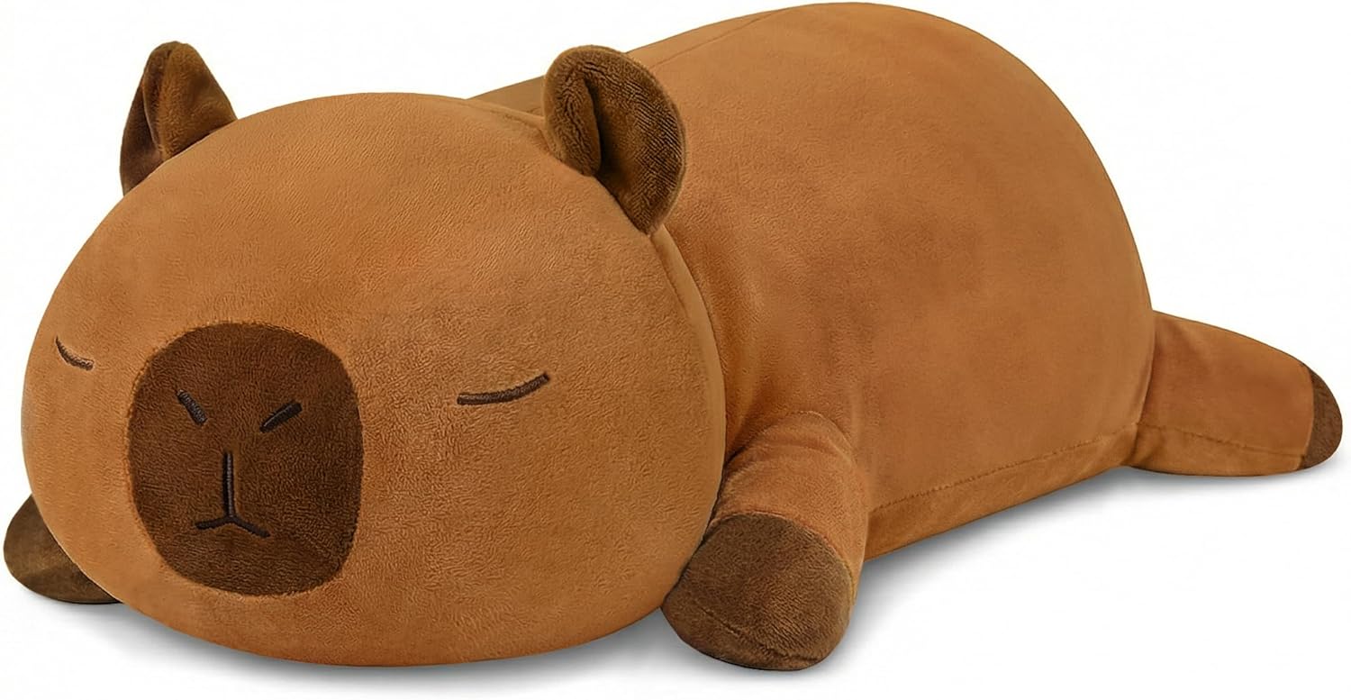 TOYSYM Weighted Stuffed Animals, Capybara Plush with Weighted Beads, Cute Capybara Stuffed Animals Pillow Gifts for Adults Kids Boys Girls
