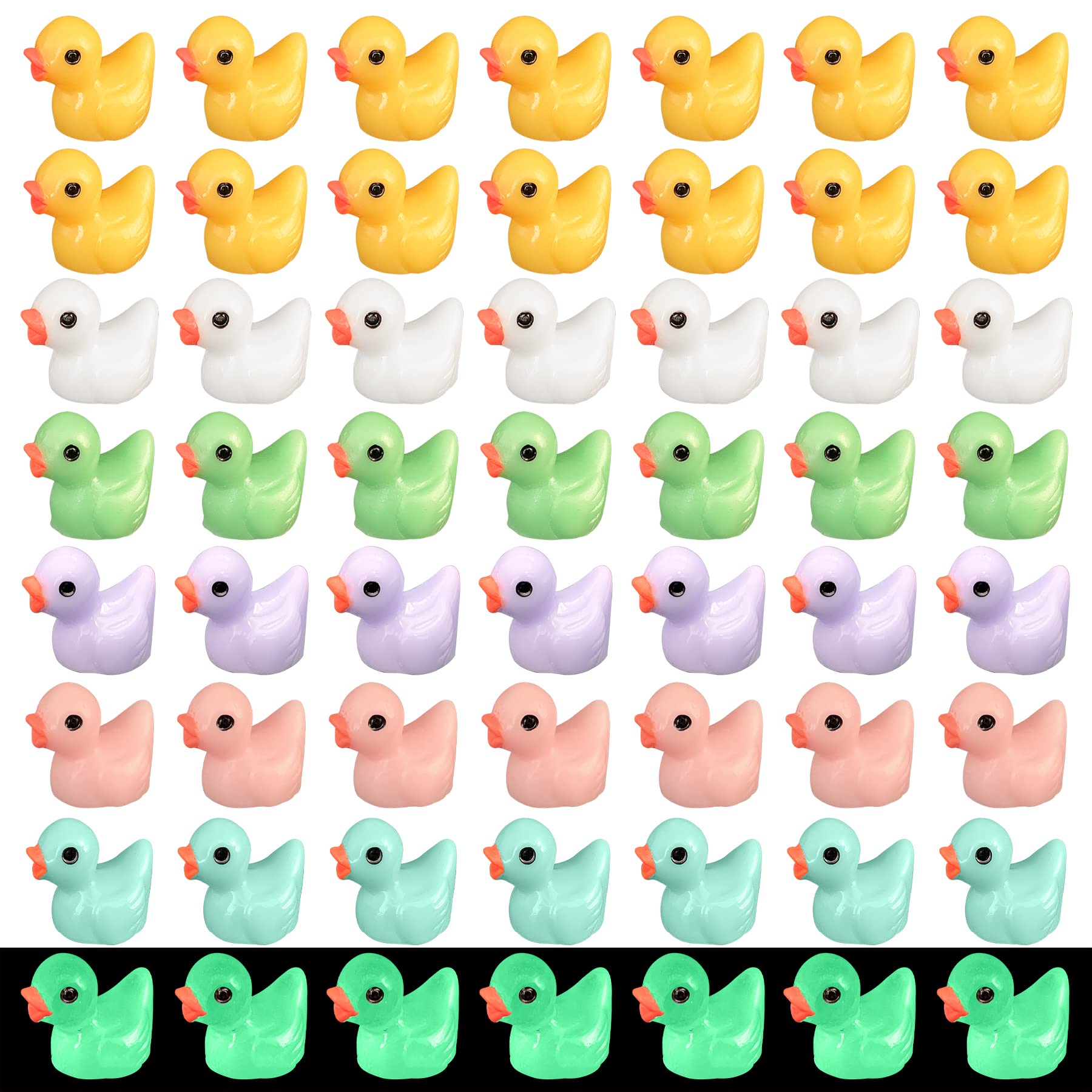 Fanshiontide 120 Pièces Mini Canards en Résine 12 Couleurs Canard en Fanshiontide 120 Pièces Mini Canards en Résine 12 Couleurs Canard en