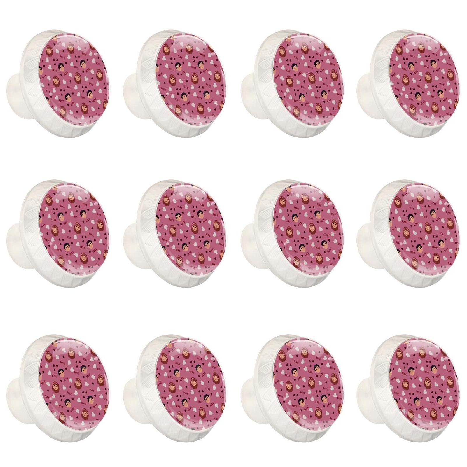 Boutons de cuisine ronds roses poignée de meuble enfant pour placard et tiroir