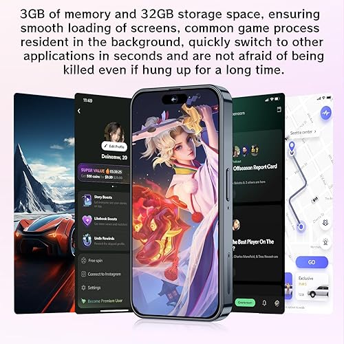 Miniatura 2 de Mini Smartphone para niños con pantalla HD pequeña de 4.0 pulgadas, 3 GB de RAM+32 GB ROM, 4G Dual SIM, Android 10.0, WiFi, Bluetooth, FM