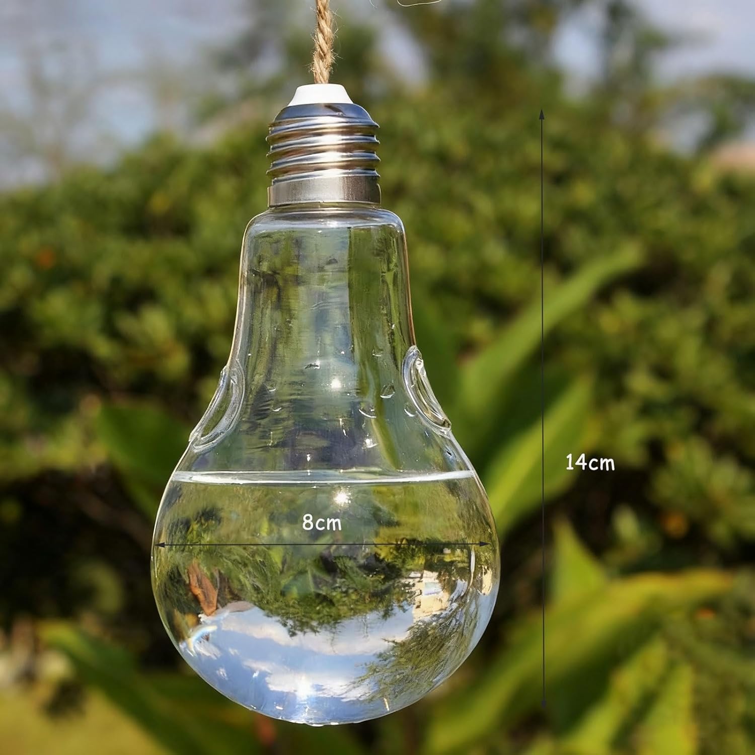 Hanging Bulb Glass Vase Set 3-Pack Planters for Home Decor, Terrariums Balcony Gardens Heat-Resistant Gift-Ready Containers