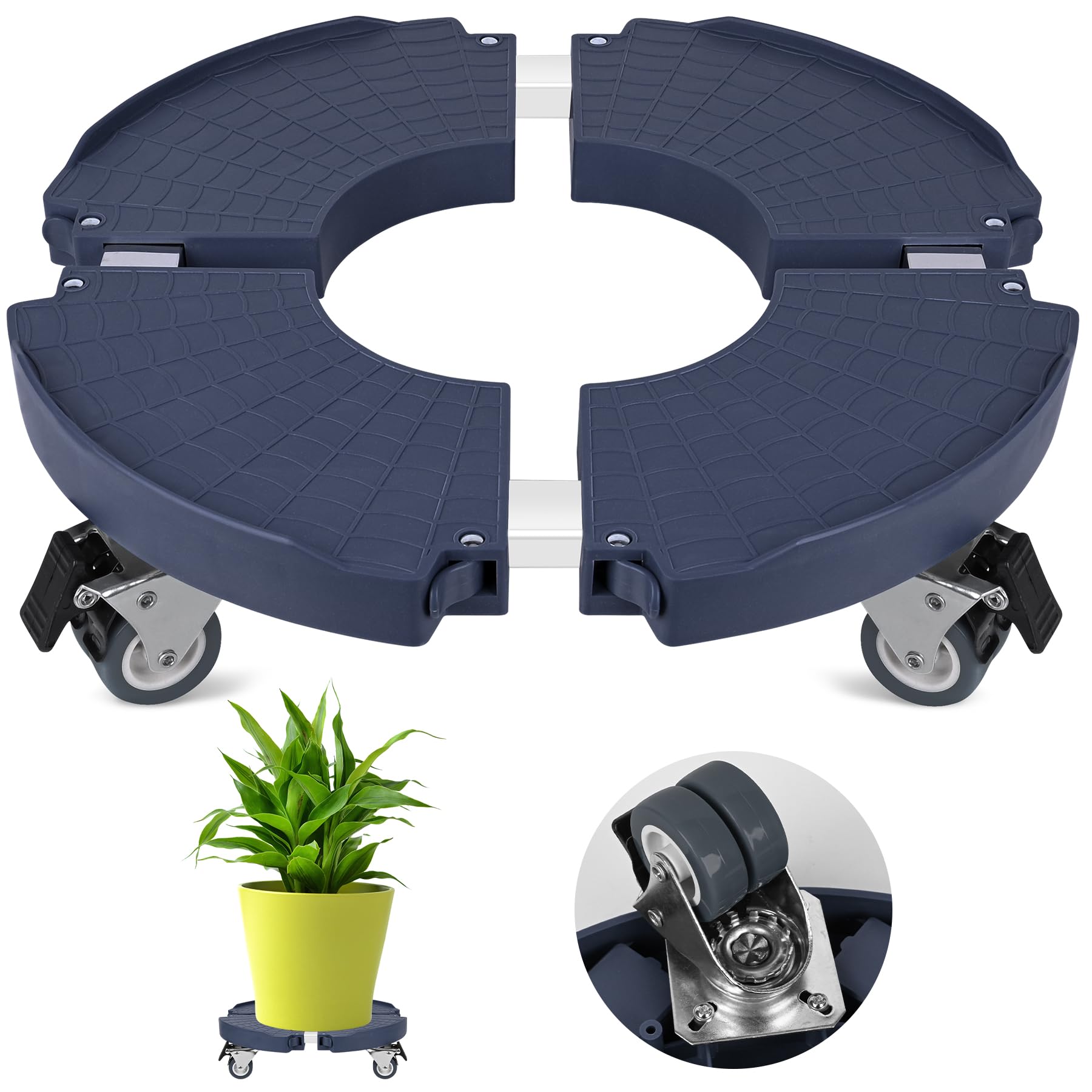 Rolling Plant Caddy Stands - 2 Pack, Heavy Duty -8