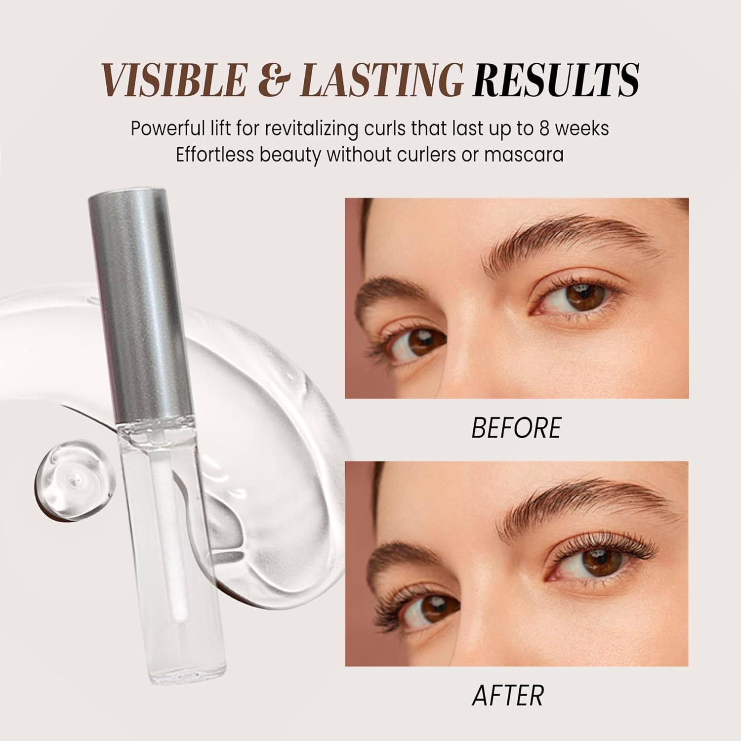 Beauticom Dolly's Lash Lift Eyelash Wave Lotion Premium Quality Perm Kit - Professional Curling, Perming, Lifting etc. (Small and Medium Pads)