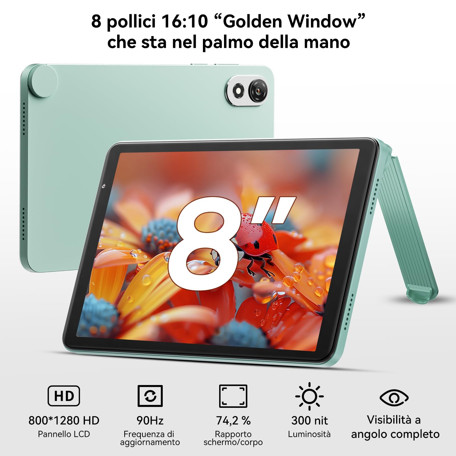 Blackview ZENO 1 8 pollici Tablet Android 15 90Hz 800x1280 - Ultra