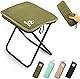 Lynvora 折りたたみ椅子 アウトドアスツール コンパクト 持ち運び便利 キャンプ 超軽量330g 耐荷重90kg 釣り BBQ 登山 運動会 野外 キャンプ 屋外用/室内 簡易椅子 【2025New】ミリタリーグリーン
