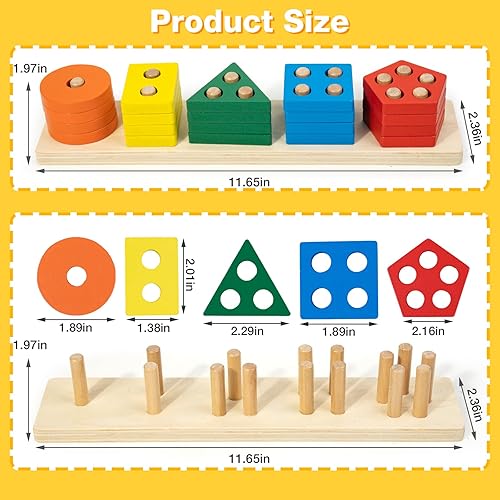 Miniatura 5 de Rectángulo Desarrollo Temprano Actividad Juguetes Clasificación Apilamiento Juguetes