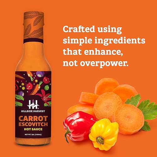 Miniatura 9 de Hillside Harvest original salsa picante de pimienta picante botella de 5 onzas pimiento picante original