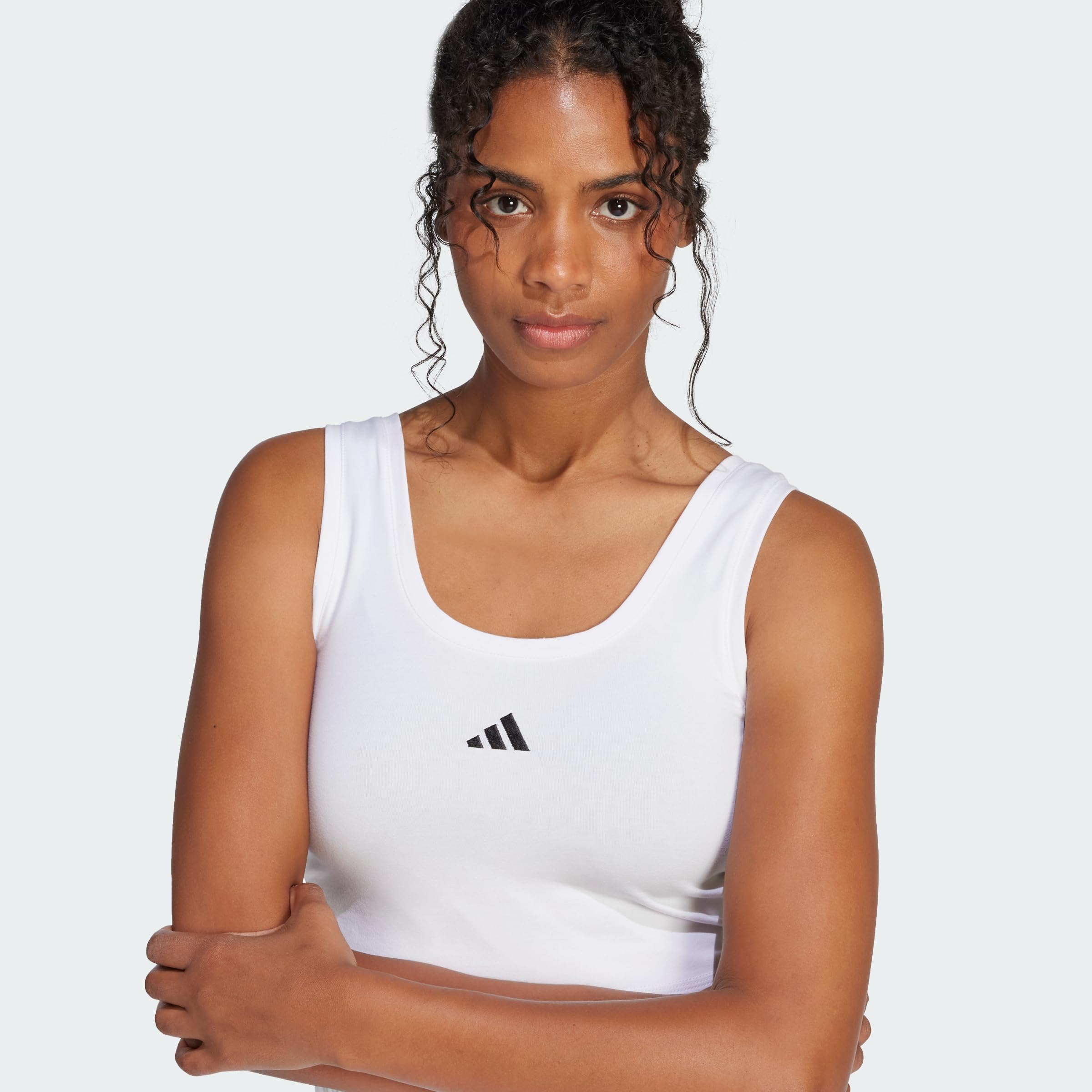 adidas Women's Camiseta de Tirantes Essentials Small Logo Cotton Lifestyle