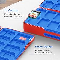 Vista 5 de JINGDU 40-Slot Traceable Switch Game Case Compatible with Nintendo Switch Games, Holds 40 Switch Game Cards and 24 Micro SD Cards, with Hidden