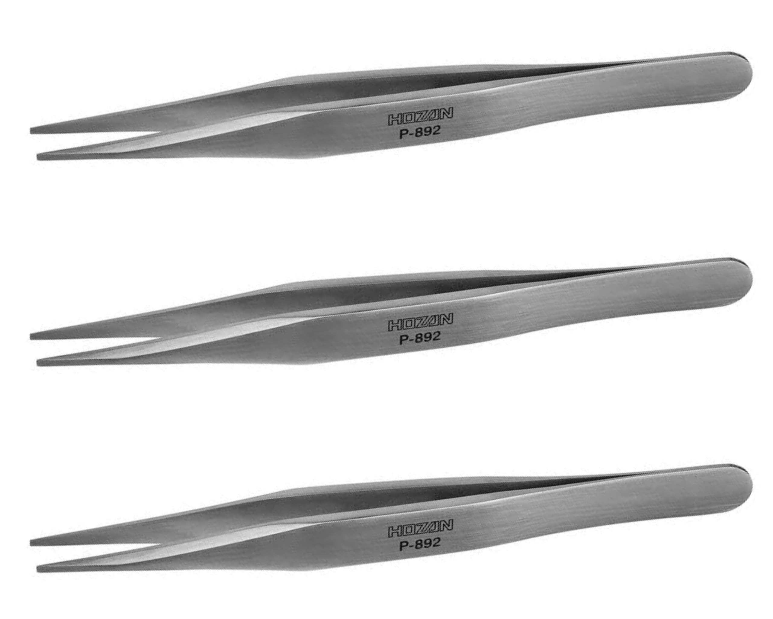 Precision Diamond Tweezer, Anti-Static Stainless Steel Tweezer Non-Magnetic Tweezer for Diamond, Electronics, Jewelry, Craft, Laboratory Work, Eyebrow & Ingrown Hair Removal Chimti Pack of 3-image-26