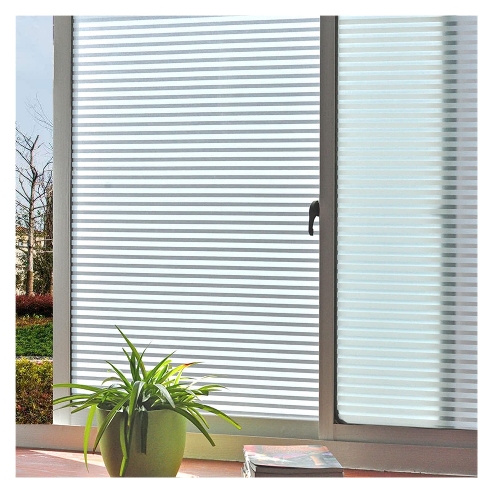 Película de ventana esmerilada de vinilo | Película de vitral mate 3D de varios tamaños for vidrio: decoración del hogar esmerilada(45 x 500 cm)