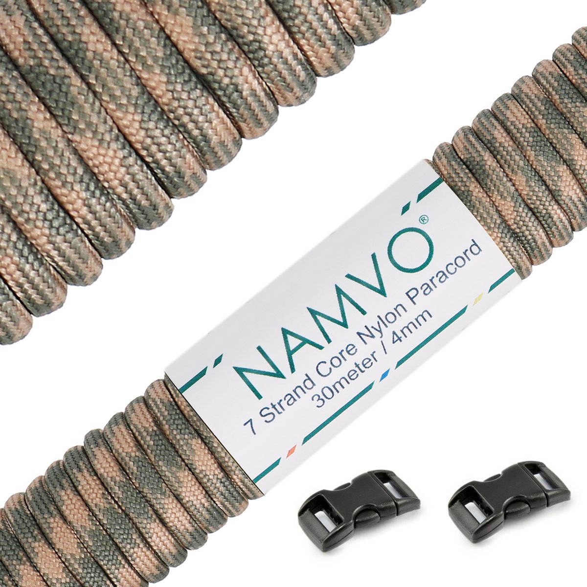 Namvo 550 Paracord Mil Spec Type III 7 Strand Parachute Cord Total Length 100ft/30 Meters Spots/Stripes/Camouflage — view 35