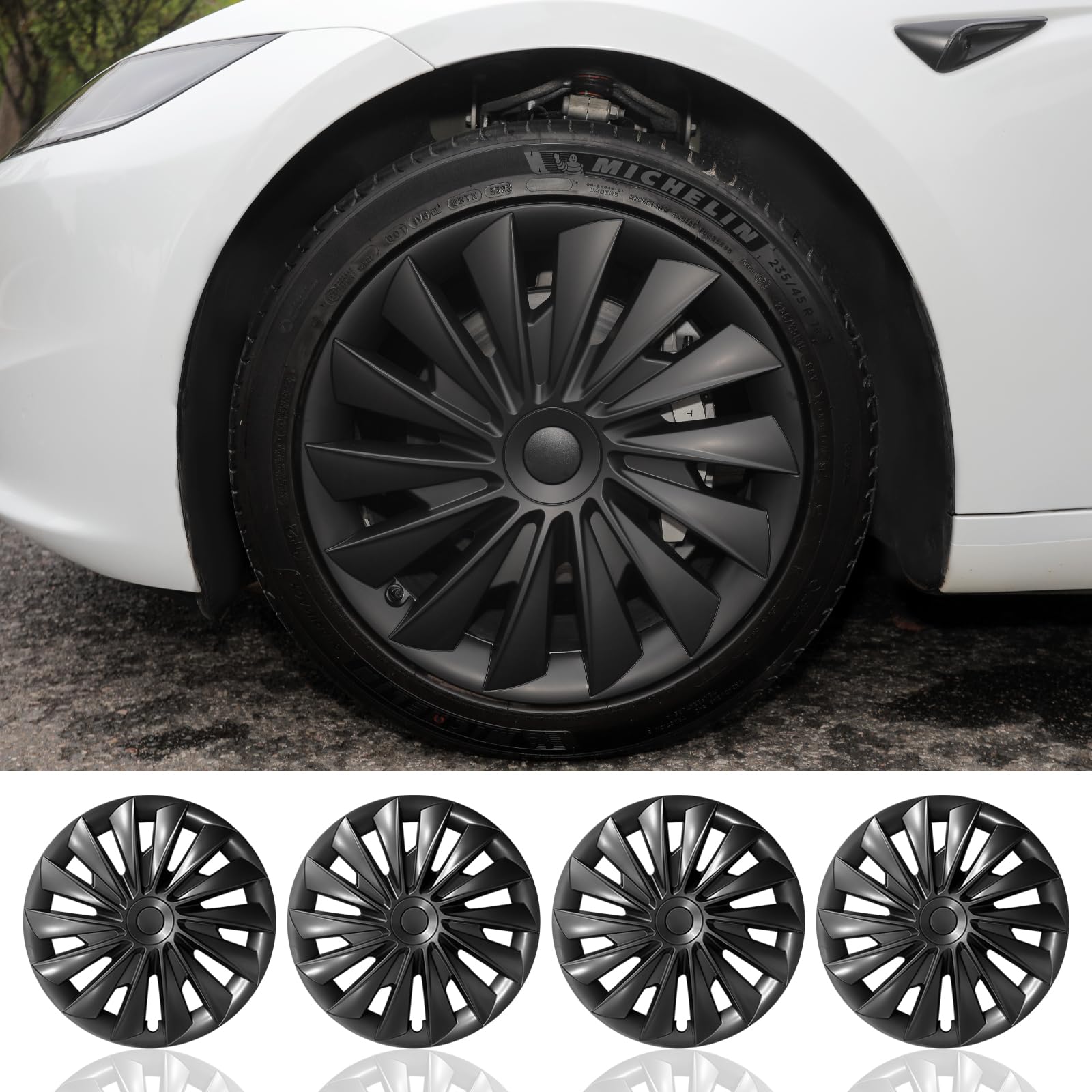 Anything テスラ18インチホイールカバー正規品　オービタルブラック Amazon.co.jp: Tesla Model 3 Highland(2023-2024)用ホイールカバー 4