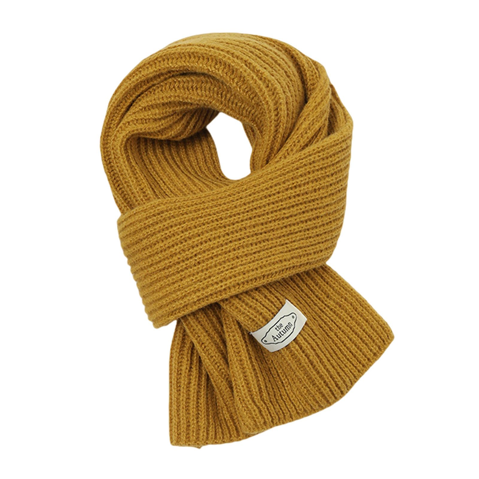 Sciarpa Donna Sciarpa da Donna Sciarpa Lavorata A Maglia Calda E Morbida Coppia Versatile Studente Sciarpa Autunnale E Invernale Regalo di Natale 20 * 160cm-curcuma