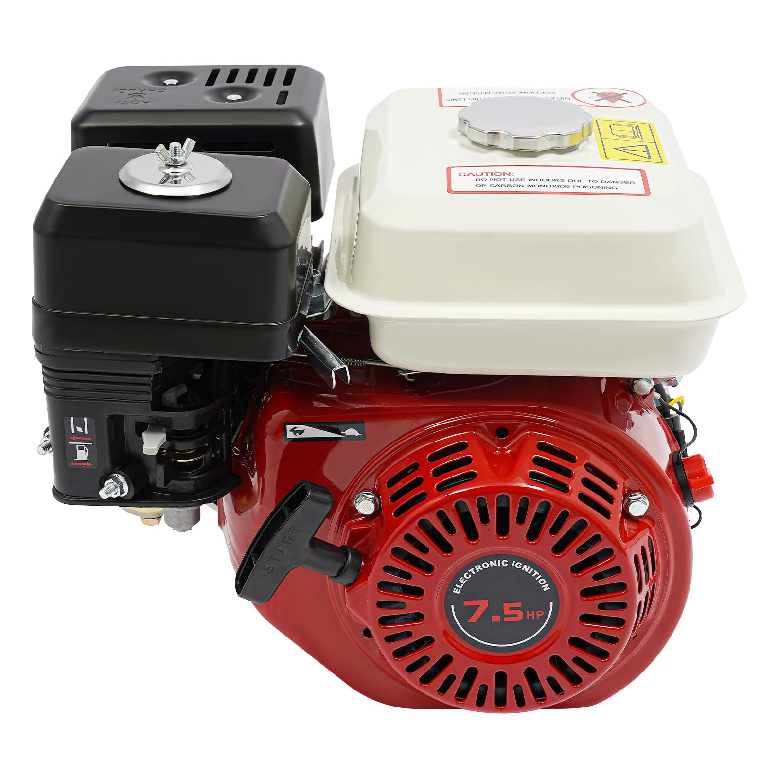 Motor de gasolina de 7,5 CV de 4 tiempos, motor universal de 212 cc con arranque por cable, apto para arranque eléctrico, apto para kart, limpiador de alta presión, divisor de madera, generador