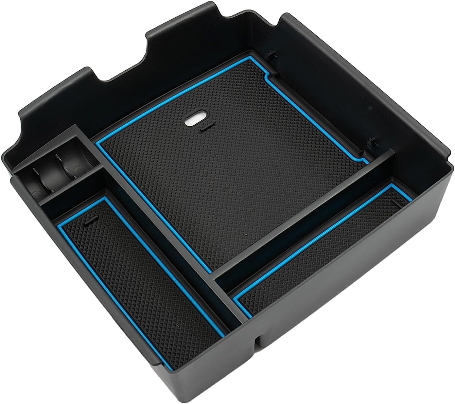 HGWEI Organizer Per Console Centrale Kia Carnival KA4 2022-2023 – Vassoio Portaoggetti Con Tappetino Antiscivolo, Nero