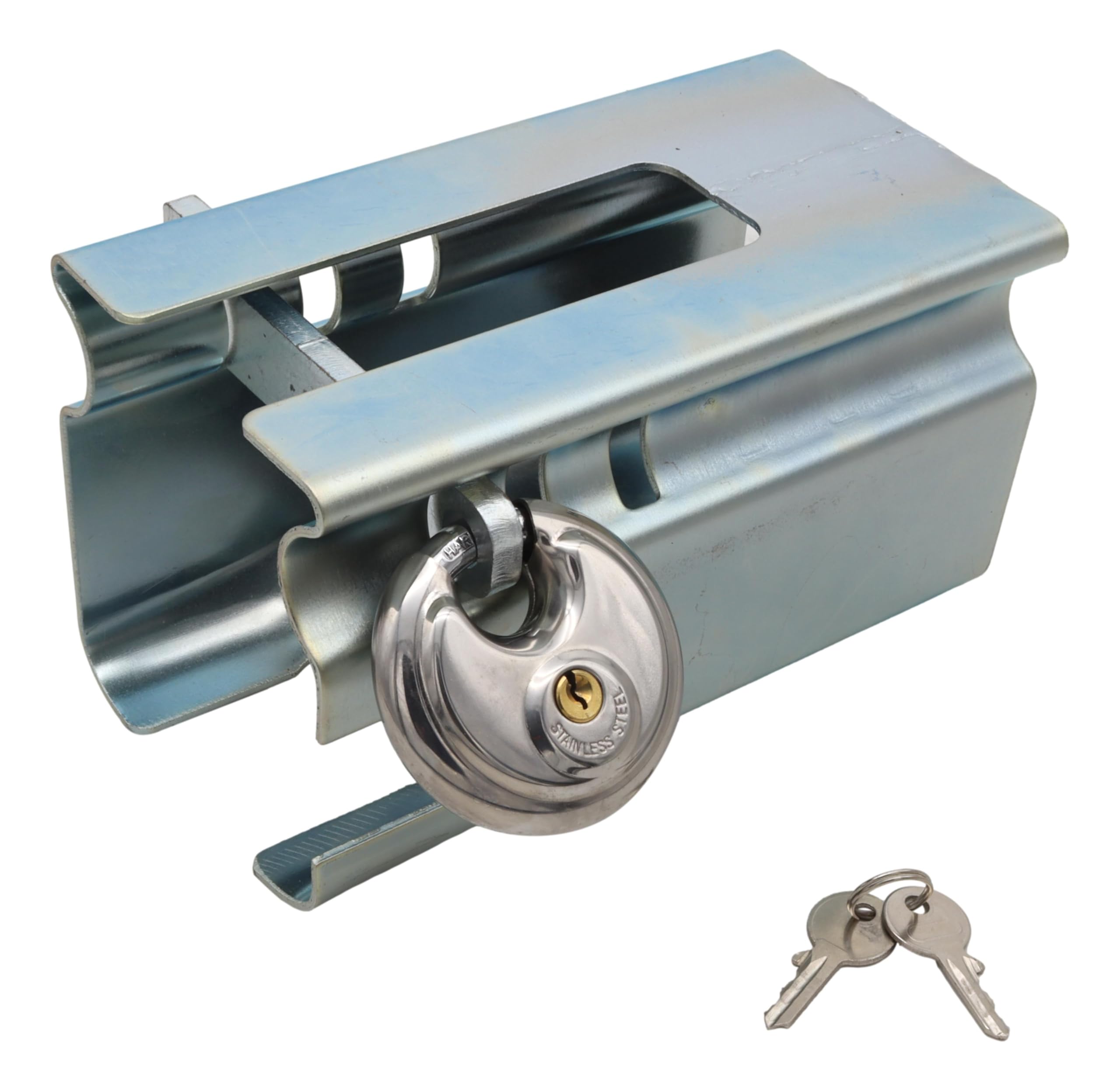 trailer parts4u Kastenschloss Safety Box Diebstahlsicherung mit Diskussschloss Kupplungsschloss für Pkw Anhänger Kasten