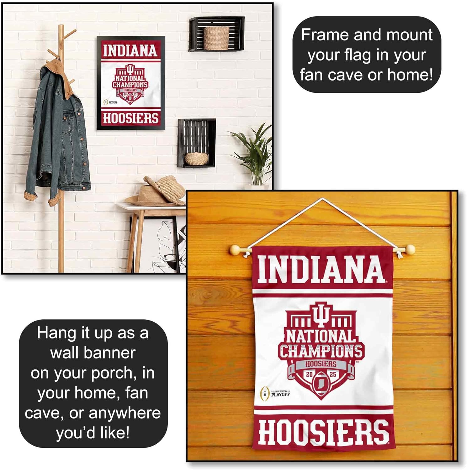 Indiana Hoosiers 2025 College Football National Champions Garden Banner Flag - Image 5