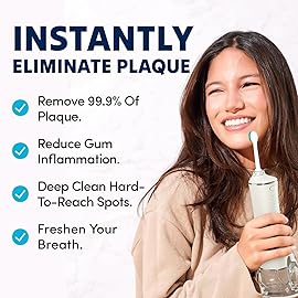 Professional Water Flosser - Advanced Dental Care for a Healthier Mouth, Gum, and Teeth - IPX7 Waterproof Oral Irrigator | 7 Replacement Tips, Travel-Friendly, Rechargeable - Oral Hygiene (White)
