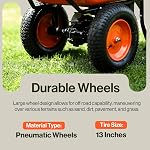 SuperHandy Ultra Chariot de service électrique à brouette 24V DC 180W AGM Conduit 330LBS (150kgs) Capacité & 4 Cu.ft. de Cubage Matériel Debris Hauler (Amazon Exclusif uniquement pour USA)