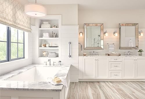 Miniatura 3 de Moen YB6461CH Belfield - Mueble de tocador de baño de doble montaje con vidrio esmerilado, cromado