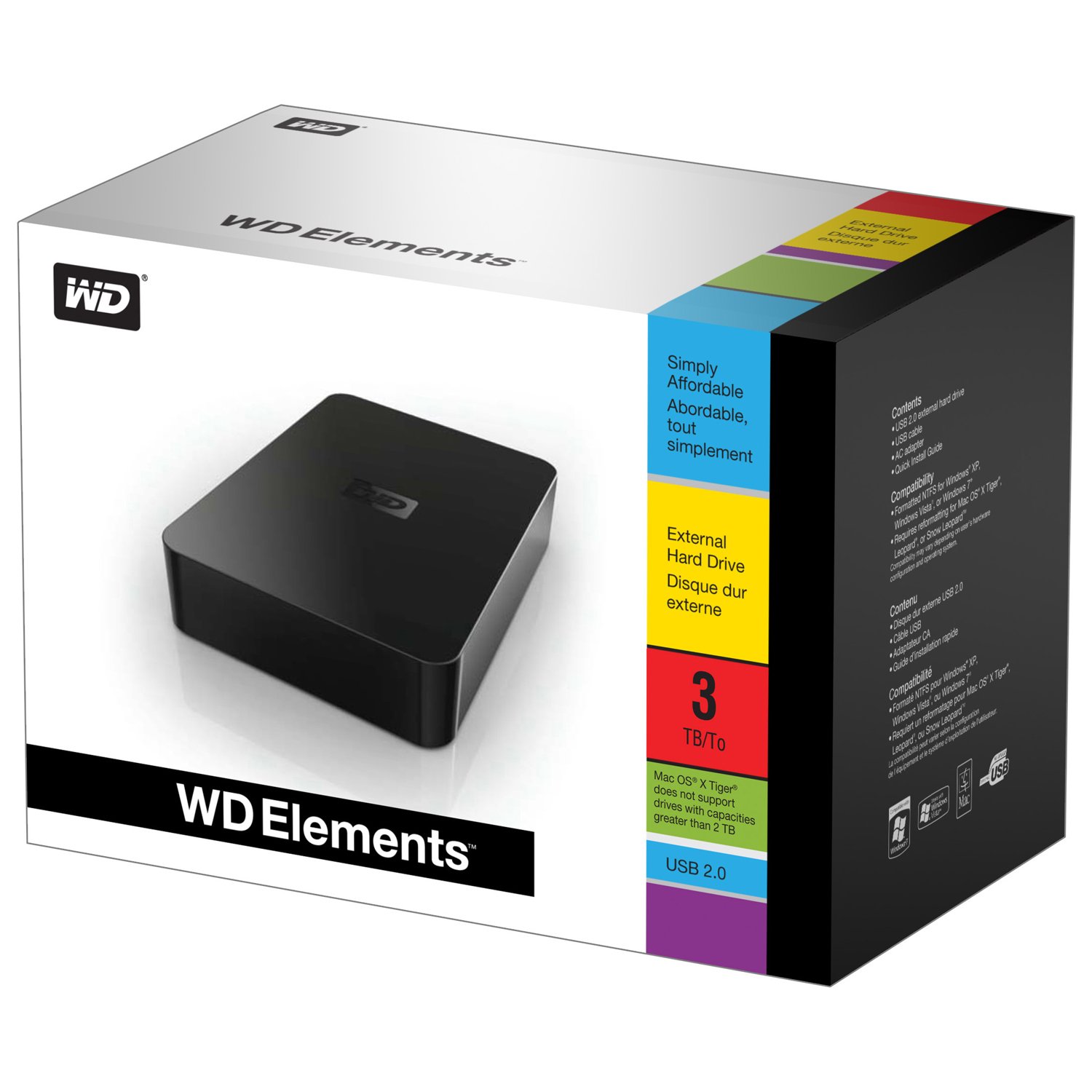 Amazon | WD Elements Desktop 3.0TB (USB2.0, 静音/省電力, PC&Mac